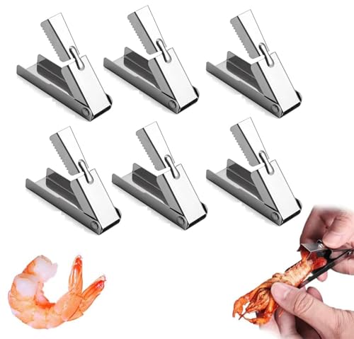Alulayu 2025 New Stainless Steel Crawfish Peeler Tool, Crawfish Tail Remover Tool, Crayfish Shelling Device Seafood Tool for Quick Shelling Shrimp & Crawfish for Families and Restaurants (6) von Alulayu