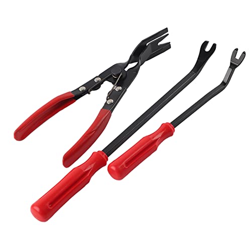 3-teiliges Clip-Zangen-Set, Clip-Entferner-Werkzeug, Zange Zum Entfernen von Türverkleidungen, Werkzeug Zum Entfernen von Befestigungselementen, Zange Zum Entfernen von Panel-Clips, Auto-Türöffner-Kit von Alvinlite