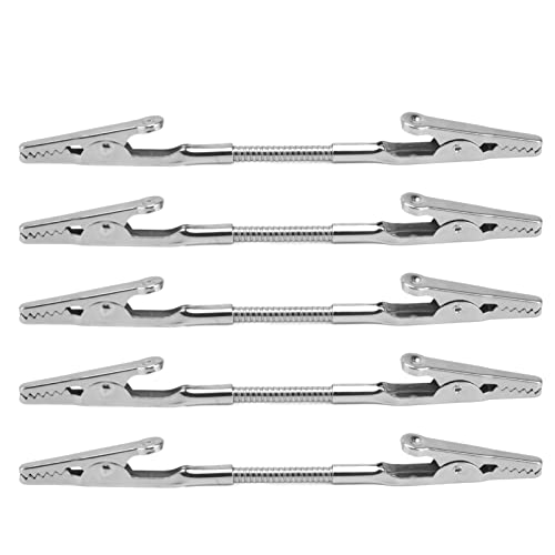 5 Stück Doppelkopf-Alligator, 5 Zoll Doppelkopf-Memo-Clip, stabiler Metall-Cliphalter, Notizclips, Klemmen zum Basteln, DIY-Kartenfotos von Alvinlite