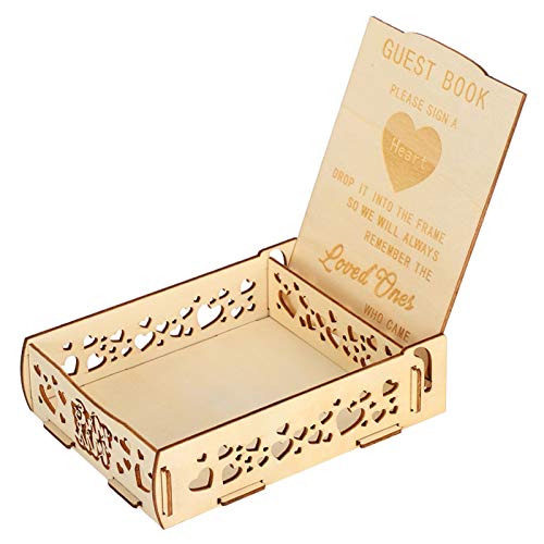 Alvinlite Gästebuch Box Holz Gästebuch Message Box Geschenkkartenhalter Romantische Hochzeit Signature Supplies von Alvinlite