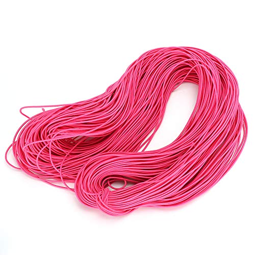 Elastische Schnur Seilschnur für DIY Schmuck Armband Halskette Perlen Nähen Rund Pink 1,5 mm 100 m(Dunkelrosa) elastische von Alvinlite