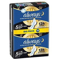 always Binden Ultra Secure Night Extra mit Flügeln, 14 St. von Always