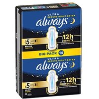 always Binden Ultra Secure Night Extra mit Flügeln für Frauen, 14 St. von Always