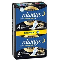 always Binden Ultra Secure Night mit Flügeln für Frauen, 16 St. always Binden Ultra Secure Night mit Flügeln für Frauen, 16 St. von Always