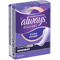 always Inkontinenzeinlagen discreet Extra Sicher Ultimate Nacht für Slip, 8 St. always Inkontinenzeinlagen discreet Extra Sicher Ultimate Nacht für Slip, 8 St. von Always