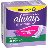 always Inkontinenzeinlagen discreet Normal für Slip, 30 St. always Inkontinenzeinlagen discreet Normal für Slip, 30 St. von Always