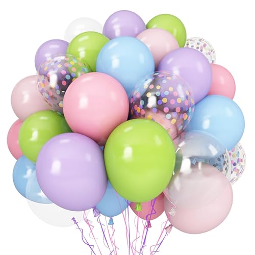 Alwodici 50 Stück Pastell-Ballon-Set, 30,5 cm, rosa, grün, blau, lila, Konfetti-Latex-Ballon, geeignet für Geburtstage, Babypartys, Brauthochzeiten, Jubiläumsfeiern, Partydekorationen Alwodici 50 Stück Pastell-Ballon-Set, 30,5 cm, rosa, grün, blau, lila, Konfetti-Latex-Ballon, geeignet für Geburtstage, Babypartys, Brauthochzeiten, Jubiläumsfeiern, Partydekorationen von Alwodici