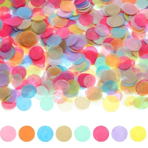 Alwodici 50g Runde Konfetti 2.5cm konfetti groß Konfettis Bunte Papier Mehrfarbig Runde Streudeko Tisch Konfetti Für Hochzeit, Geburtstag, Party Dekoration Festivals, Feiern, Bankette Alwodici 50g Runde Konfetti 2.5cm konfetti groß Konfettis Bunte Papier Mehrfarbig Runde Streudeko Tisch Konfetti Für Hochzeit, Geburtstag, Party Dekoration Festivals, Feiern, Bankette von Alwodici