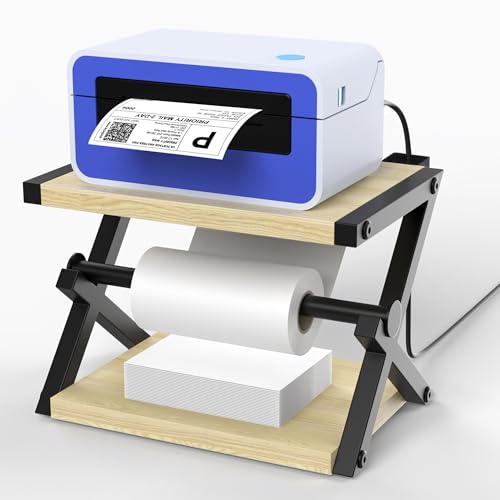 Alyoen Etikettenhalter, Kleiner Etikettenständer für Thermoetikettendrucker,Thermoetikettenhalter Mit, Ideal für Desktop-Thermoetikettendrucker,Rollen- und Leporello-Etiketten von Alyoen