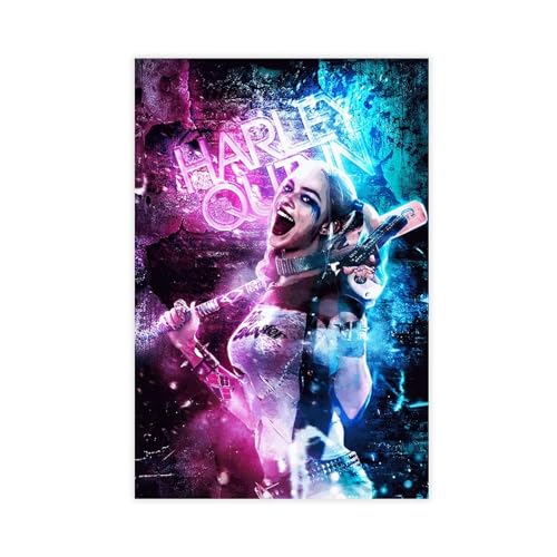 AmAzwi DC Comics Harley Quinn Leinwandposter auf Leinwand, Schlafzimmer, Dekoration, Sport, Landschaft, Büro, Raumdekoration, Geschenk, ungerahmt: 60 x 90 cm AmAzwi DC Comics Harley Quinn Leinwandposter auf Leinwand, Schlafzimmer, Dekoration, Sport, Landschaft, Büro, Raumdekoration, Geschenk, ungerahmt: 60 x 90 cm von AmAzwi