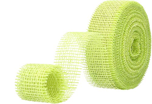 AmaCasa Eco Jutestreifen 4cm breit, 25m Rolle | gestärkter Jutestreifen mit kompostierbarem Etikett | Jute zum Basteln und Verarbeiten (Apfelgrün, 4cm/25m) von AmaCasa Eco