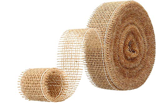 AmaCasa Eco Jutestreifen 4cm breit, 25m Rolle | gestärkter Jutestreifen mit kompostierbarem Etikett | Jute zum Basteln und Verarbeiten (Natur, 4cm/25m) von AmaCasa Eco