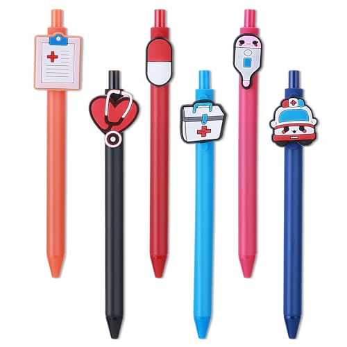 Amabro 6 Stück Krankenschwester Zubehör Stifte,Nurse Accessories,Krankenschwester Geschenke Lustiger Cartoon Krankenschwester Stift Einziehbare Kugelschreiber für Krankenschwestern Ärzte Medizinische Amabro 6 Stück Krankenschwester Zubehör Stifte,Nurse Accessories,Krankenschwester Geschenke Lustiger Cartoon Krankenschwester Stift Einziehbare Kugelschreiber für Krankenschwestern Ärzte Medizinische von Amabro