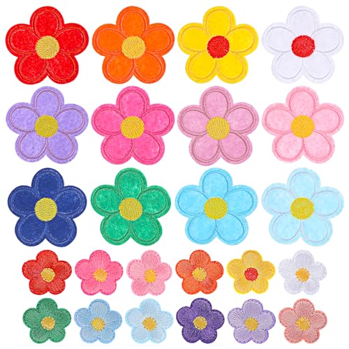 TIESOME 24 Stück Aufnähern, Gänseblümchen Aufnäher niedliche Sonnenblumen Stickerei Flicken zum Aufbügeln in zwei Größen bunt DIY Reparaturflicken Flicken florale Stickerei Applikation für Hosen Jeans TIESOME 24 Stück Aufnähern, Gänseblümchen Aufnäher niedliche Sonnenblumen Stickerei Flicken zum Aufbügeln in zwei Größen bunt DIY Reparaturflicken Flicken florale Stickerei Applikation für Hosen Jeans von Amabro