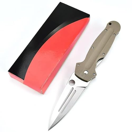 Amacigana Klappbares Taschenmesser, Outdoor-EDC-Messer für Camping, Angeln und Survival, S35V-Stahlmesser, G10-Griff (Stil 1) von Amacigana