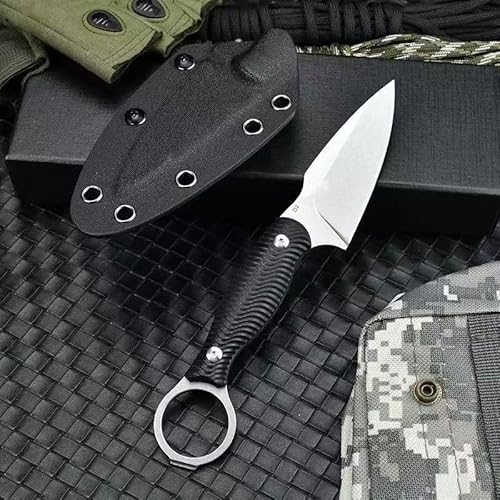 Feststehendes Messer mit Kydex-Scheide, 19,5 cm Gesamtlänge, 9Cr18MoV Stahlklinge, G10 Griff, Outdoor Survival Camping EDC Messer Feststehendes Messer mit Kydex-Scheide, 19,5 cm Gesamtlänge, 9Cr18MoV Stahlklinge, G10 Griff, Outdoor Survival Camping EDC Messer von Amacigana