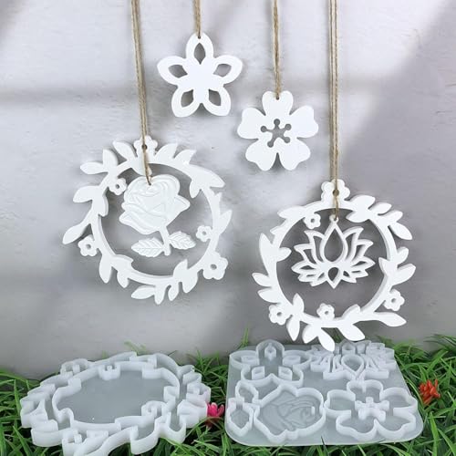 Amacoam Silikonformen Gießformen Frühling Kranz Anhänger Silikonform Frühling Anhänger Blumen Frühling für Handwerk Silikonform Blumen Kranz Gießformen für Weihnachten Ostern Hochzeit Dekorationen Amacoam Silikonformen Gießformen Frühling Kranz Anhänger Silikonform Frühling Anhänger Blumen Frühling für Handwerk Silikonform Blumen Kranz Gießformen für Weihnachten Ostern Hochzeit Dekorationen von Amacoam