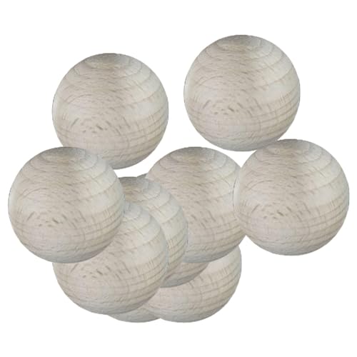 10 Stück 32 mm unlackierte Kugeln aus Holz, Perlen zum Basteln, Basteln, Basteln, Perlen für die Schmuckherstellung, motorische Fähigkeiten, von Amagogo