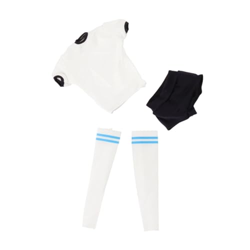 Amagogo 1/6 Action-Figur-Kleidung, handgefertigt, Kurze Ärmel und Shorts mit Sportsocken, Basic Mini Fashion für 12'' weibliche Puppen, Weiß Blau Enge Passform Amagogo 1/6 Action-Figur-Kleidung, handgefertigt, Kurze Ärmel und Shorts mit Sportsocken, Basic Mini Fashion für 12'' weibliche Puppen, Weiß Blau Enge Passform von Amagogo