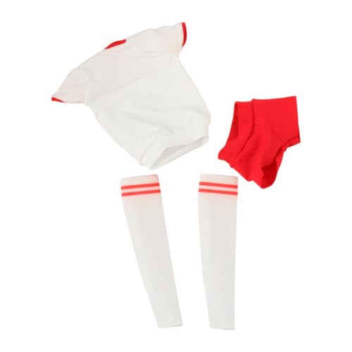 Amagogo 1/6 Action-Figur-Kleidung, handgefertigt, Kurze Ärmel und Shorts mit Sportsocken, Basic Mini Fashion für 12'' weibliche Puppen, Weiß Rot Lockere Passform Amagogo 1/6 Action-Figur-Kleidung, handgefertigt, Kurze Ärmel und Shorts mit Sportsocken, Basic Mini Fashion für 12'' weibliche Puppen, Weiß Rot Lockere Passform von Amagogo