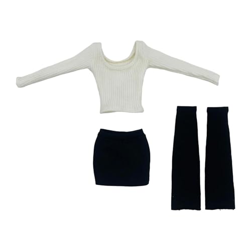 Amagogo 1/6 Skala Girl Tube Top Langarm, weibliche Puppen Brust -Wrap, Actionfigur Kleidung, Weiß von Amagogo