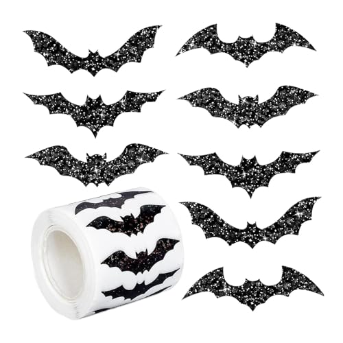 Amagogo 1 Rolle mit 500 Halloween-Fledermaus-Aufklebern, Umschlagaufklebern, selbstklebenden Papieranhängern, Aufklebern zum Verschließen von Umschlägen, Style A Amagogo 1 Rolle mit 500 Halloween-Fledermaus-Aufklebern, Umschlagaufklebern, selbstklebenden Papieranhängern, Aufklebern zum Verschließen von Umschlägen, Style A von Amagogo