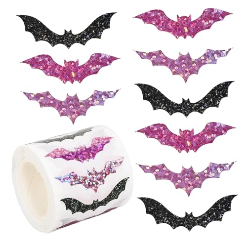 Amagogo 1 Rolle mit 500 Halloween-Fledermaus-Aufklebern, Umschlagaufklebern, selbstklebenden Papieranhängern, Aufklebern zum Verschließen von Umschlägen, Style B Amagogo 1 Rolle mit 500 Halloween-Fledermaus-Aufklebern, Umschlagaufklebern, selbstklebenden Papieranhängern, Aufklebern zum Verschließen von Umschlägen, Style B von Amagogo