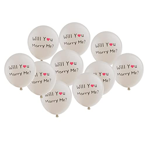 Amagogo 10 Stück Willst Du Mich Heiraten Ballon Latex Ballons für Hochzeit Verlobung von Amagogo