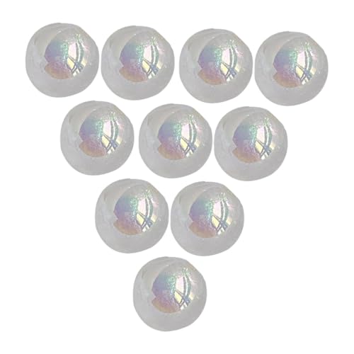 Amagogo 10 Stücke 16mm Acrylperlen Telefonkettenzubehör, dekorative zarte DIY -Lieferungen Kunstwerke Schmuck Making Perlen, Weiß von Amagogo