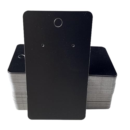 Amagogo 100 Stück Ohrring-Display-Karten, Schmuck-Display, Trendige Schmuckaufbewahrung, Ohrring-Karten, Ohrring-Halter für Zuhause, Wohnungsgeschäfte, Schwarz von Amagogo