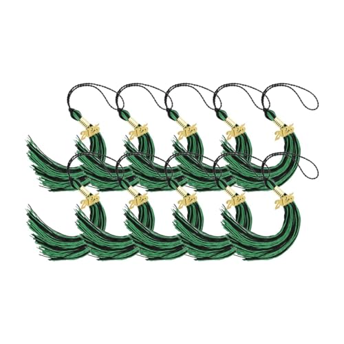 Amagogo 10Pcs Graduation Quasten 2025 Decor Graduation Hut Quasten für Foto Party, Grün Und Schwarz Amagogo 10Pcs Graduation Quasten 2025 Decor Graduation Hut Quasten für Foto Party, Grün Und Schwarz von Amagogo