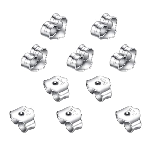 Amagogo 10pcs Sperren Ohrring -Rücken Ohrring -Stopper für Stollen Ohrringe, DIY, Schmuck Making -Kit für Frauen Ohrringe Posts Posten von Amagogo