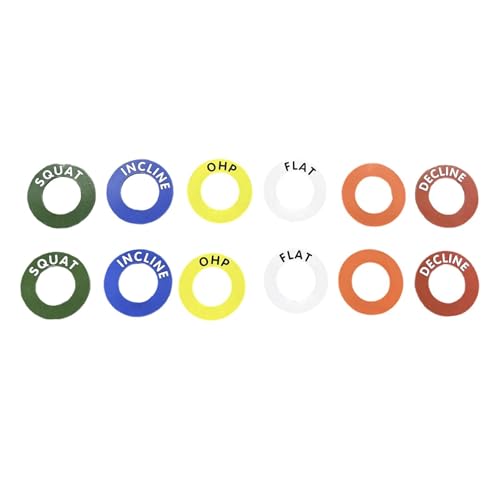 Amagogo 12 Stücke Squat Rack Position Marker Power Rack Position Marker Fitness Accessoires Tags Overhead Press Langhantelmarkierungen von Amagogo