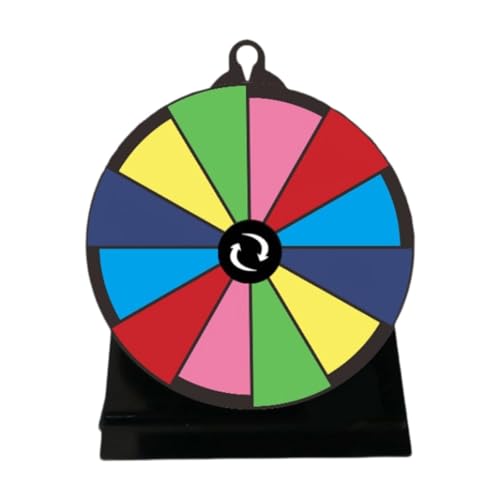 Amagogo 15 cm rotierende Rad Tabletop Rotationsspiel Geräte Drehung Spielzeugspielzeug DIY Supplies für Karnevalsurlaubsaktivitäten, mit Gedrehtem Zeichen von Amagogo