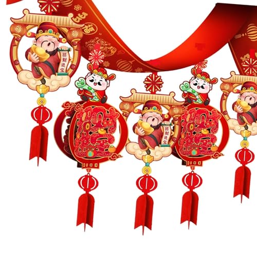 Amagogo 2025 Chinesisches Neujahrsbanner zum Selbermachen, hängende Flagge, Heimdekoration, hohler Anhänger, Deckendekoration für Partygeschenke, Restaurant, Style B Amagogo 2025 Chinesisches Neujahrsbanner zum Selbermachen, hängende Flagge, Heimdekoration, hohler Anhänger, Deckendekoration für Partygeschenke, Restaurant, Style B von Amagogo