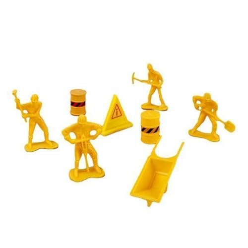 Amagogo 4x 8x Bau Kuchenaufsätze, Straßenarbeiter Modell, Neuheit, Miniatur Minifiguren, Spielzeug für Babyparty, Jungen Und Mädchen von Amagogo