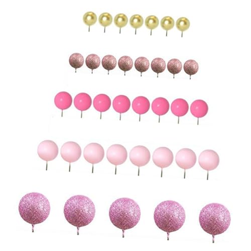 Amagogo 50 Stück Kuchen -Top -Bälle Mini -Luftballons Cupcake Toppers Cake Picks Foam Bälle Kuchen Dekorieren Vorräte für Feierlichkeiten, Rosa Amagogo 50 Stück Kuchen -Top -Bälle Mini -Luftballons Cupcake Toppers Cake Picks Foam Bälle Kuchen Dekorieren Vorräte für Feierlichkeiten, Rosa von Amagogo
