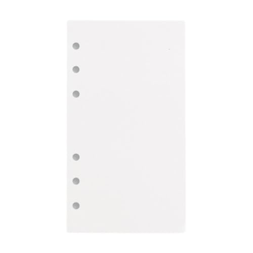 Amagogo A6-Planer-Nachfüllpapier, Planereinlagen, Ordner-Nachfüllpapier, Loseblatt-Ordnerpapier, 6 Löcher, für Notizbücher, Büro, persönliche Planer, Leer von Amagogo
