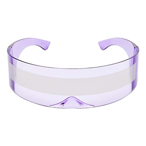 Amagogo Alien Gafas De Terre Monoblock Shades Robot Cosplay, Lila von Amagogo