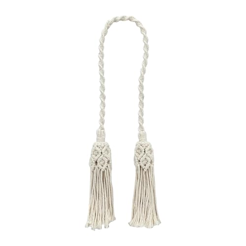 Amagogo Bohemian Macrame Vorhang Tieback Drape Tie Back Dekorative Vorhang Holdback für Terrasse, 2 Quasten Länge 107cm Amagogo Bohemian Macrame Vorhang Tieback Drape Tie Back Dekorative Vorhang Holdback für Terrasse, 2 Quasten Länge 107cm von Amagogo