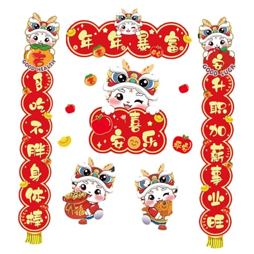 Amagogo Chinesische Neujahrsdekorationen, Frühlingsfest-Paar, Mondneujahr chinesische Paare, Stil A von Amagogo