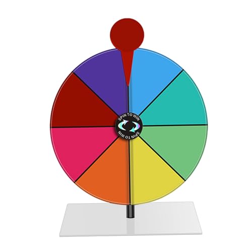 Amagogo Drehes Rad Drehspiel Spielzeugtabletop Roulette Rotation Spiel 8 Slots für den Urlaub, Weiße Basis von Amagogo