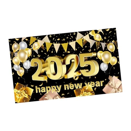 Amagogo Hängendes Banner 2025 Neujahrshintergrund Bunte große Fotohintergründe Polyester Partydekoration Hängendes Ornament, Style D Amagogo Hängendes Banner 2025 Neujahrshintergrund Bunte große Fotohintergründe Polyester Partydekoration Hängendes Ornament, Style D von Amagogo