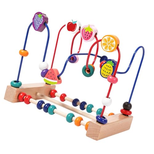 Amagogo Holzperlen-Labyrinth-Spielzeug für Vorschule, Baby, Hand-Auge-Koordination, Früchte, Formen, Perlen, Rolle, Holz, pädagogisches Kreisspielzeug Amagogo Holzperlen-Labyrinth-Spielzeug für Vorschule, Baby, Hand-Auge-Koordination, Früchte, Formen, Perlen, Rolle, Holz, pädagogisches Kreisspielzeug von Amagogo