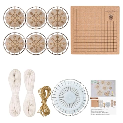 Amagogo Holzscheiben DIY Crafts Kit Macrame Kit Holzscheiben mit Seil für Weihnachtsverzierung Tags Tags Hochzeitsdekorationen Wandhänge, Set B Amagogo Holzscheiben DIY Crafts Kit Macrame Kit Holzscheiben mit Seil für Weihnachtsverzierung Tags Tags Hochzeitsdekorationen Wandhänge, Set B von Amagogo