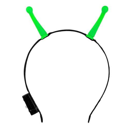 Amagogo Leuchtendes Alien-Stirnband, Alien-Kostümzubehör, Kopfschmuck, leuchtender Rollenspiel-Kopfschmuck, Martian-Antennen-Stirnband für Cosplay von Amagogo