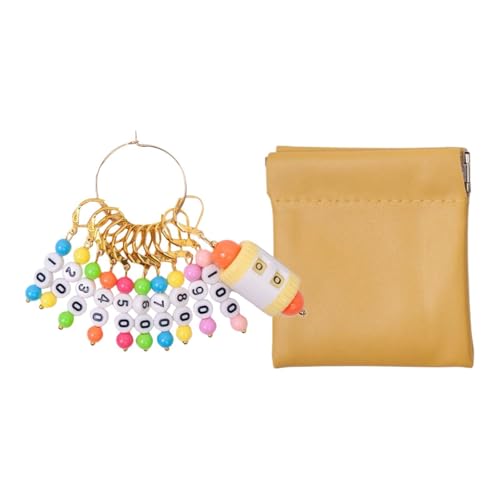 Amagogo Maschenmarkierer, Nähmarkierer, Mehrzweck-Strickwerkzeug, handgefertigt, DIY-Handwerk, Häkelmarkierungsring für Nähbeschläge, Gold B von Amagogo