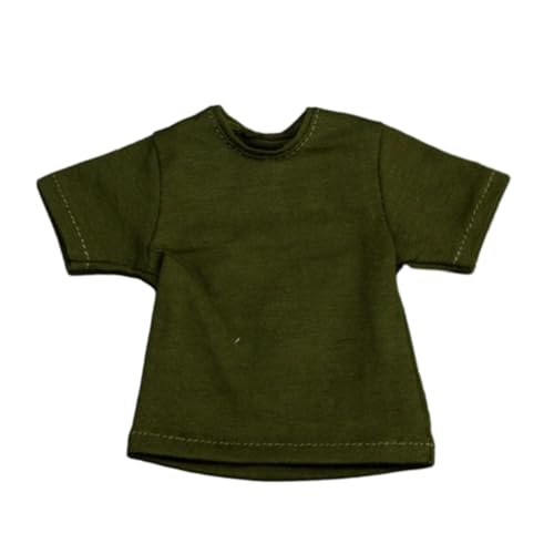 Amagogo Mode 1/6 T Shirt Handgemachte Puppe Kleidung Kurzen Ärmeln Miniatur Kleidung für 12in Weibliche Soldaten Figuren ACCS, Grün von Amagogo