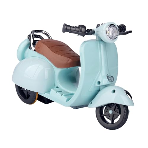 Amagogo Motorrad Puppenzubehör Hamster Spielspielzeug mit beweglichen Rädern Miniatur-Cartoon-Figur Tischdekoration Requisitenfahrrad, Blau von Amagogo