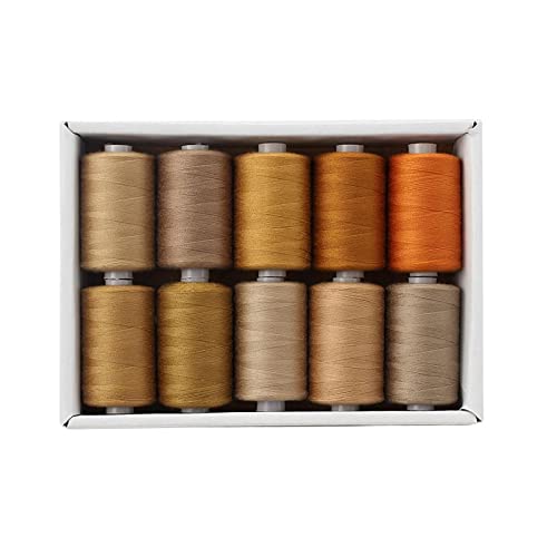Amagogo Nähgarn Kits, 12 n Polyester 1000 Yards Nähen Und Sticken von Hand, Brown Amagogo Nähgarn Kits, 12 n Polyester 1000 Yards Nähen Und Sticken von Hand, Brown von Amagogo